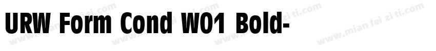 URW Form Cond W01 Bold字体下载字体转换